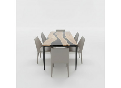 Salontafel Black River Table Echt Hout Riviertafel 220x90 Tafels Epoxyhars Nieuw