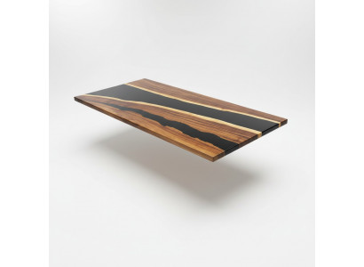 Epoxihars eettafel echt massief houten meubels watervalt epoxytafel 200x90 Nieuw