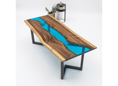 Bijzettafel Epoxyhars Tafel Salontafel Handgemaakte salontafel 120x60cm