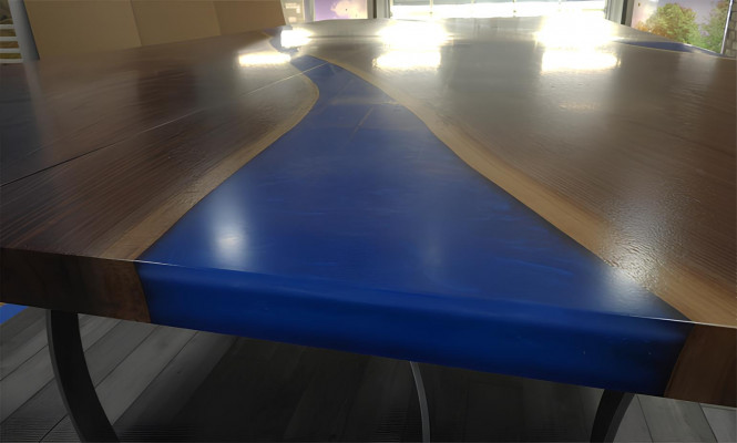 Houten tafel eetkamer epoxyhars meubels conferentietafel epoxyhars giet hars nieuw