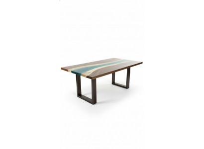 Tafel eettafel tafels epoxyhars echt epoxyhout massief design meubels 240x100