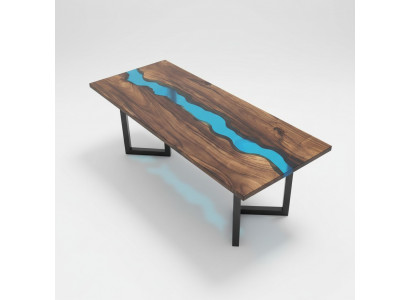 Epoxiehars Riviertafel Echt Massief Hout Blauw Water Tafel Epoxy meubels Nieuw