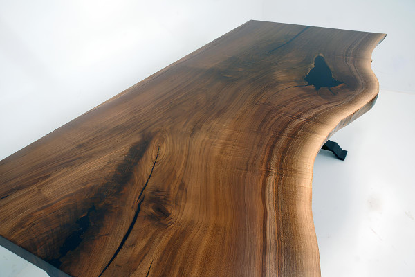 Eettafel epoxyhars echt massief hout meubels waterval epoxy tafel 200x90 Nieuw.