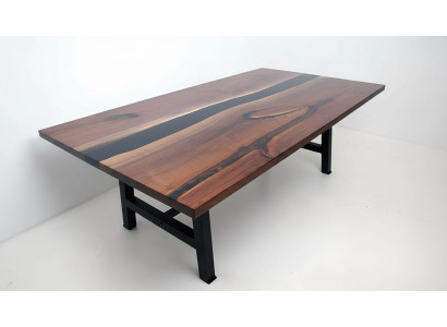 Eettafel watervaltafels epoxyhars echt hout massief meubilair epoxytafel nieuw