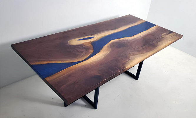 Eettafel Ontwerp Tafel Hars Moderne Tafels Zee Oceaan Rivier Meubels 220x90 Epoxy