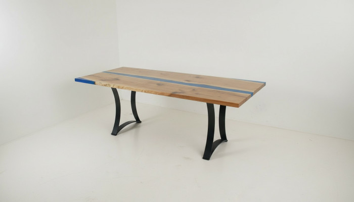 Epoxiehars eettafel echt houten meubels waterval epoxy tafel giethars massief