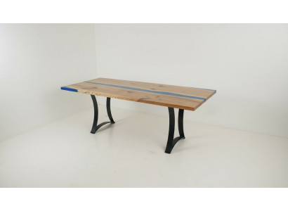 Epoxiehars eettafel echt houten meubels waterval epoxy tafel giethars massief