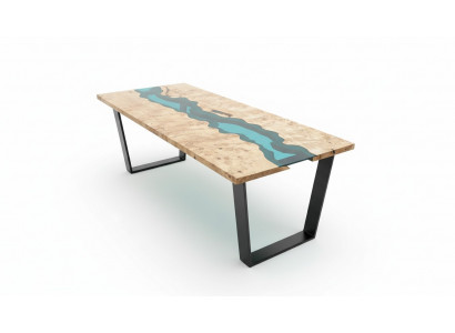 Tafels epoxyhars eettafel hout massief meubels epoxytafel giet hars waterval