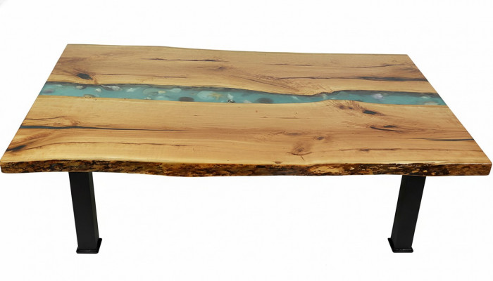 Bijzettafel salontafel epoxy meubels ontwerperstafel epoxyhars tafels 120x70cm