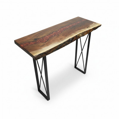 Handgemaakt massief salontafel ontwerptafel epoxy-console tafels