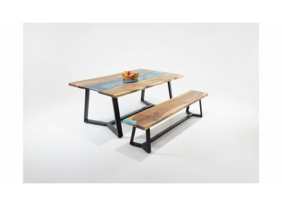Ontwerp Tafel Bank Eettafel Keukentafel Woonkamertafels Banken Massief 2 delig nieuw.