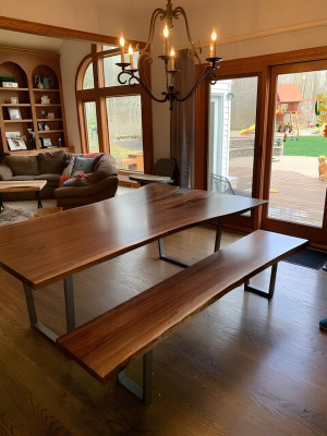 Ontwerp Tafel Bank Eettafel Keukentafel Woonkamertafels Banken Massief Echt Hout