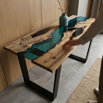 Epoxiharsen console tafel ontwerper tafels luxe woonkamer meubels