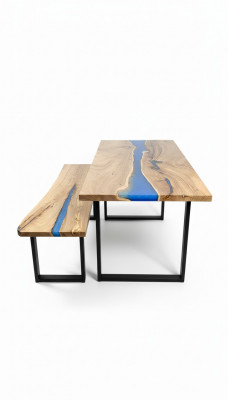 Ontwerp Tafel Bank Eettafel Keukentafels Woonkamertafels Massief 2-delig Nieuw Banken