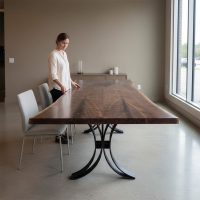 Luxe eettafel echt hout design eettafel massieve tafels 1m² prijs