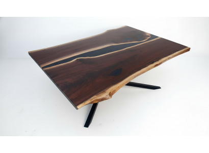 Epoxihars op maat gemaakt tafel Epoxy hars stroom Echt hout Prijs 1m² tafels