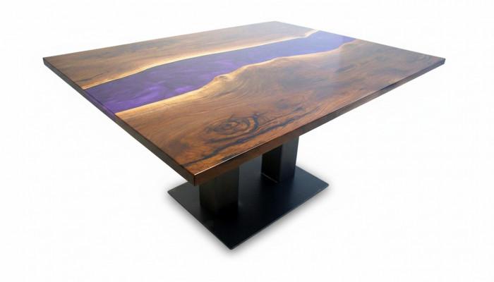 Tafel Epoxyhars Epoxyhars Rivier Echt Hout Prijs 1m² Tafels Op Maat