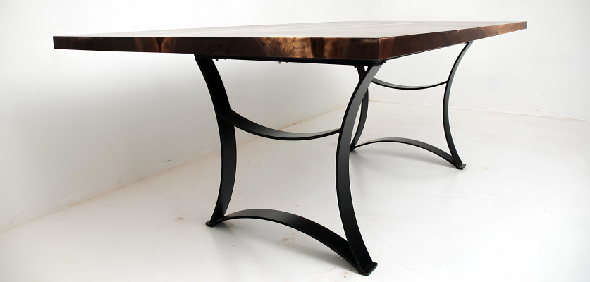 Aangepaste tafel van epoxyharsriviertafel echt hout echte prijs 1m² tafels.