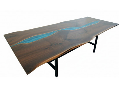Echt hout watervaltafel epoxy tafels hars eettafel epoxy massief