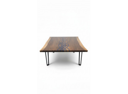 Rivier Tafels Eettafel Ontwerp Tafel Moderne Zee Meubelen 100x100 Epoxy Hars Oceaan