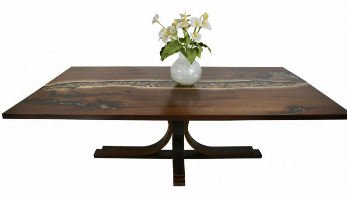 Echt hout epoxyhars op maat gemaakte tafel epoxy rivier prijs 1m² tafels hars