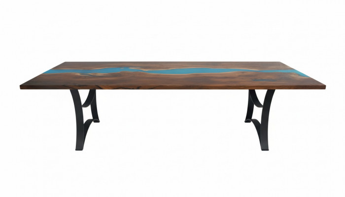 Maatwerk Tafel Epoxy Epoxyhars Hars Rivier Hout Echt Prijs per vierkante meter Tafels