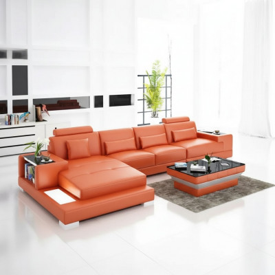 Bankstel hoekbank woonlandschap designer bankstel hoekbank L-vorm hoekbank leren bankstel