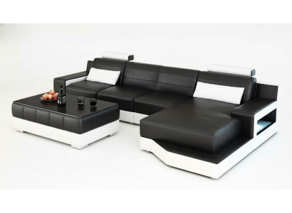 Hoekbank L-vorm Moderne bank Leren bank Hoekbank Bekleding Designer-bank