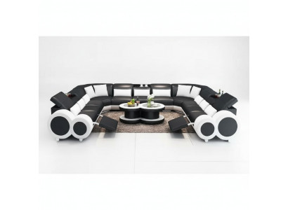 Hoekbank U-vorm Moderne bank Leren bank Banken Bekleding Designer Bankstellen Set