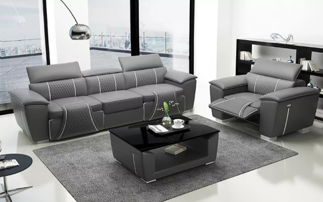 Sofaset 3-zits Set Design Bank Bank Modern Tafel Nieuw