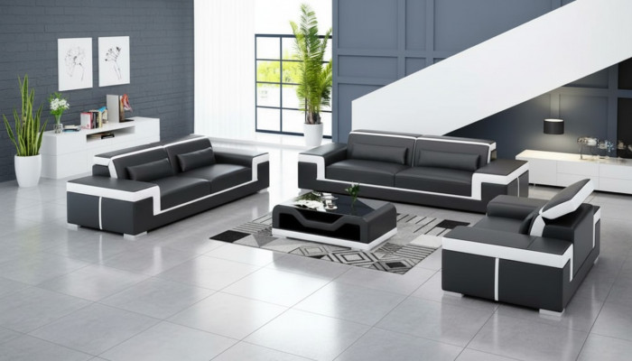 Design bankstel 3-zitter set, design bank gestoffeerd banken bank luxe nieuw