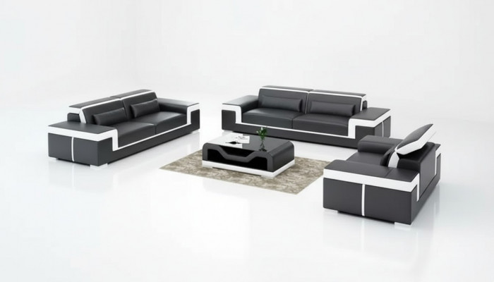 Design bankstel 3-zitter set, design bank gestoffeerd banken bank luxe nieuw