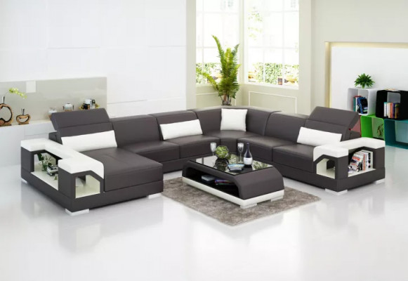 Hoekbank woonlandschap hoekbank hoekbank bekleding bank U-vorm leren bank bank