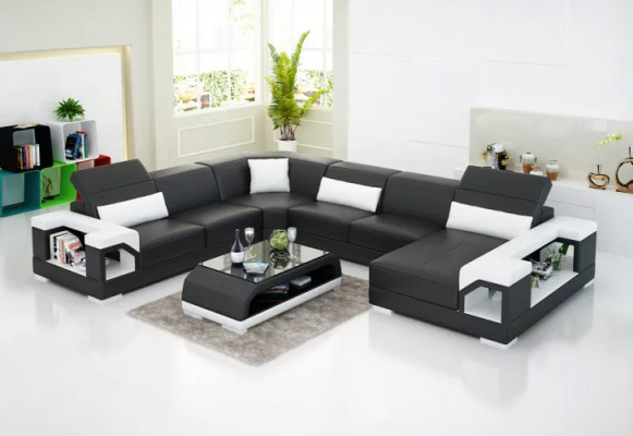 Hoekbank woonlandschap hoekbank hoekbank bekleding bank U-vorm leren bank bank