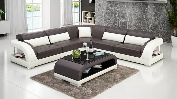 Leren bank woonkamer bank bekleding hoekbank design banken banken leren bankstel