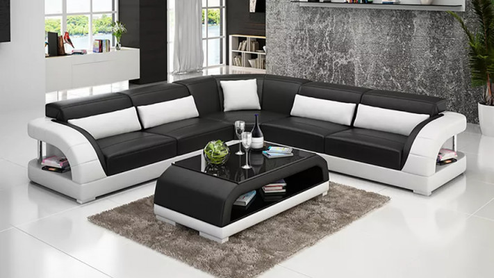 Leren bank woonkamer bank bekleding hoekbank design banken banken leren bankstel