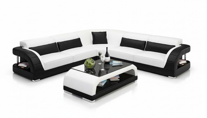Leren bank woonkamer bank bekleding hoekbank design banken banken leren bankstel