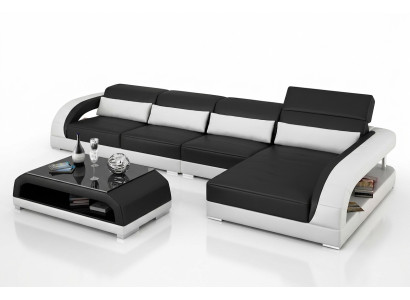 Ontwerp hoekbank hoekbank woonkamer moderne leren bekleding bank sofa