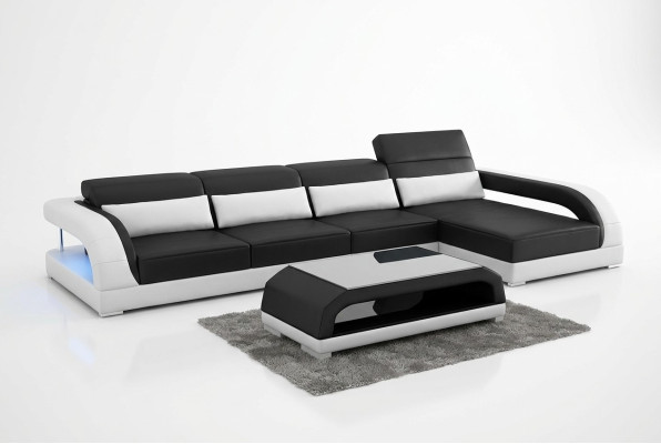 Lederen bekleding design hoekbank hoekbank bank bank L-vorm woonkamer