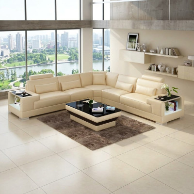 Ontwerp woonkamer bank meubels hoekbank hoekbank leren bekleding bank