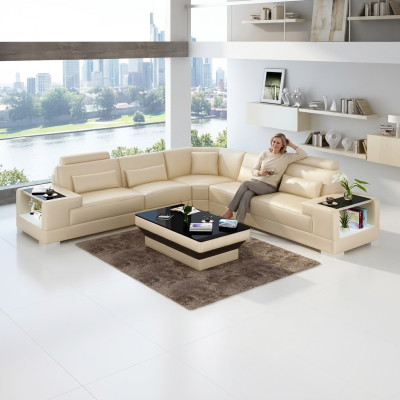 Moderne hoekbank ontwerp hoekbank woonkamer meubels lederen bekleding bankstel
