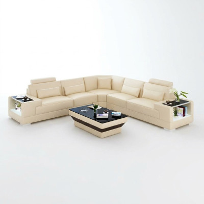 Moderne hoekbank ontwerp hoekbank woonkamer meubels lederen bekleding bankstel