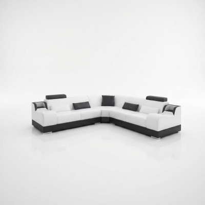 Ontwerp hoekbank woonkamer Moderne hoekbank leren bekleding bank bank.