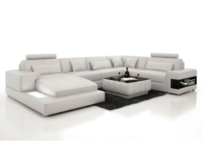 Hoekbank Beklede Leren Bank Designer Bank Hoekbank U-vorm Moderne Bank