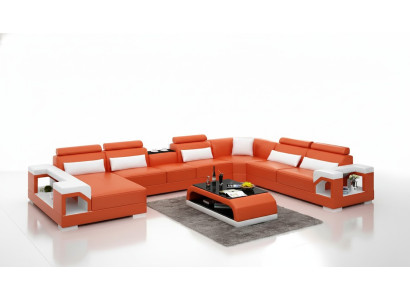 Ontwerp hoekbank woonkamer meubels decoratie Moderne hoekbank leren bekleding bankstel