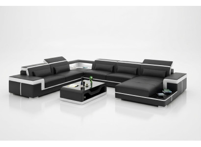 Hoekbank Design Moderne Woonkamer Meubels Hoekbank Leren Bekleding Bank