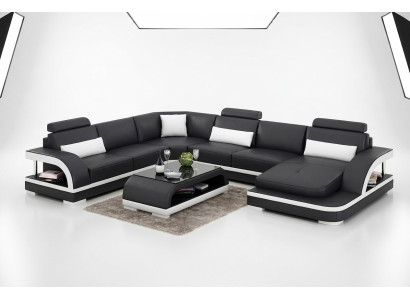 Ontwerp hoekbank woonkamer decor meubels moderne hoekbank lederen bekleding bankstel