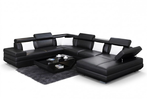 Bank woonkamer leer XXL bankstel bekleding landschap moderne ontwerper