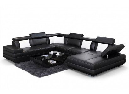 Bank woonkamer leer XXL bankstel bekleding landschap moderne ontwerper