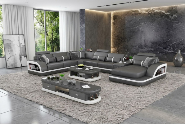 Woonlandschap Bankstel Bekleding Bankstel 3-delig Set Salontafel Dressoir